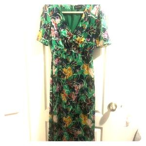 Salon Eden Silk Midi Sheath Dress